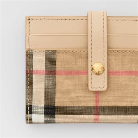 vintage check e-canvas card case burberry|Check Card Case in Archive beige .